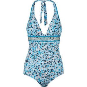 NWT - La Perla Bomap Underwire One Piece Swimsuit Map Print